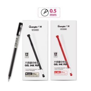 Bút Gel 0.5 đen BG72009 thân trong liền mực