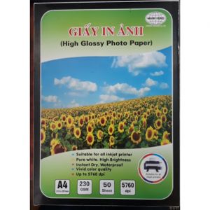 Giấy in 1 mặt bóng Mạnh Hưng A3 ĐL230 50 tờ