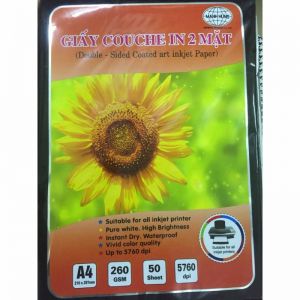 Giấy in 2 mặt bóng Mạnh Hưng Couche ĐL250(260) 50 tờ