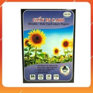 Giấy in 2 mặt nhẵn Mạnh Hưng A4 ĐL220 - In Card 50 tờ