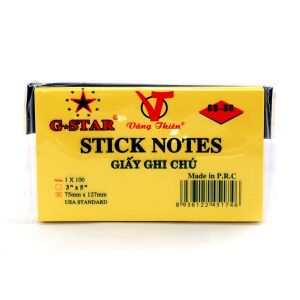 Giấy Note Ghi Chú 3x5 màu vàng Gstar