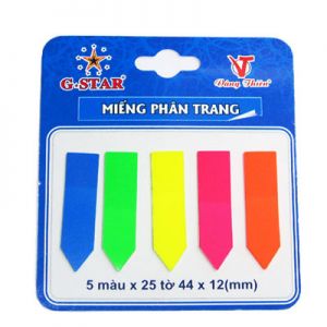 Miếng Phân Trang Nhựa, Đánh Dấu  Trang 5 Màu Gstar